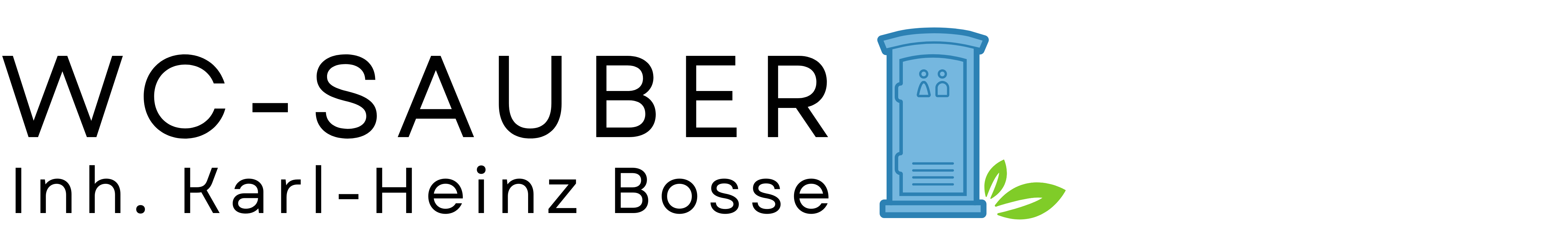 WC-Sauber von Inhaber Karl-Heinz Bosse - Logo der WC-Vermietung
