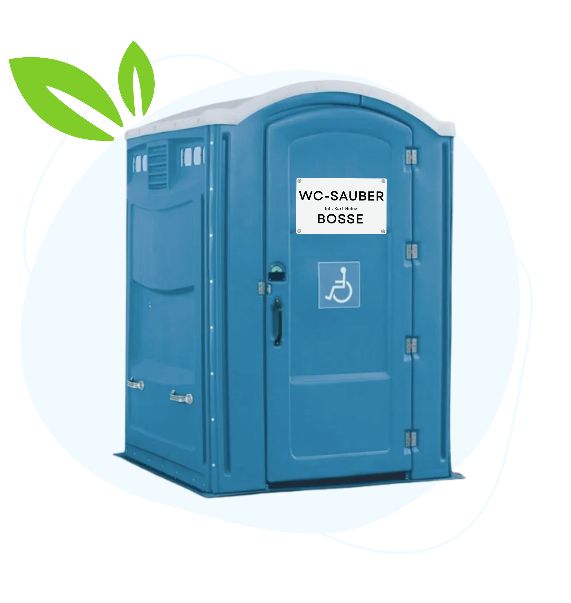 Barrierefreie Toilettenkabine für Menschen mit Behinderung und Senioren von WC-Sauber