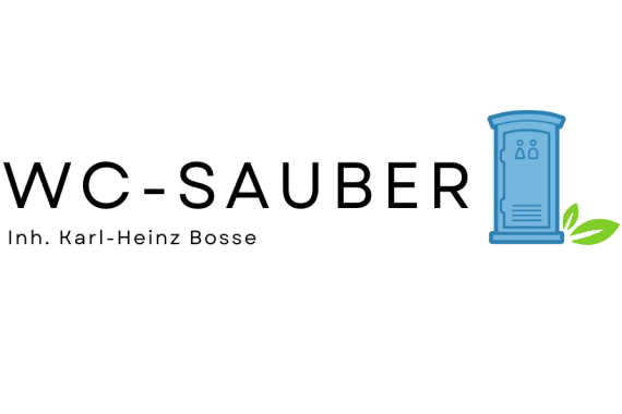 WC-Sauber von Inhaber Karl-Heinz Bosse - Logo der WC-Vermietung